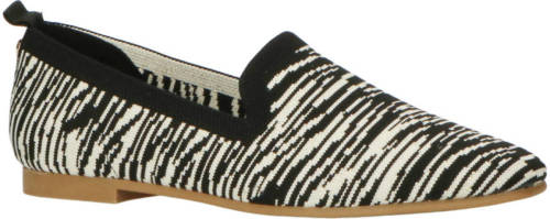 La strada knitted loafers zwart/wit
