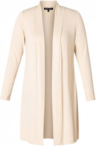 Base Level Curvy by Yesta fijngebreid vest Ayla beige