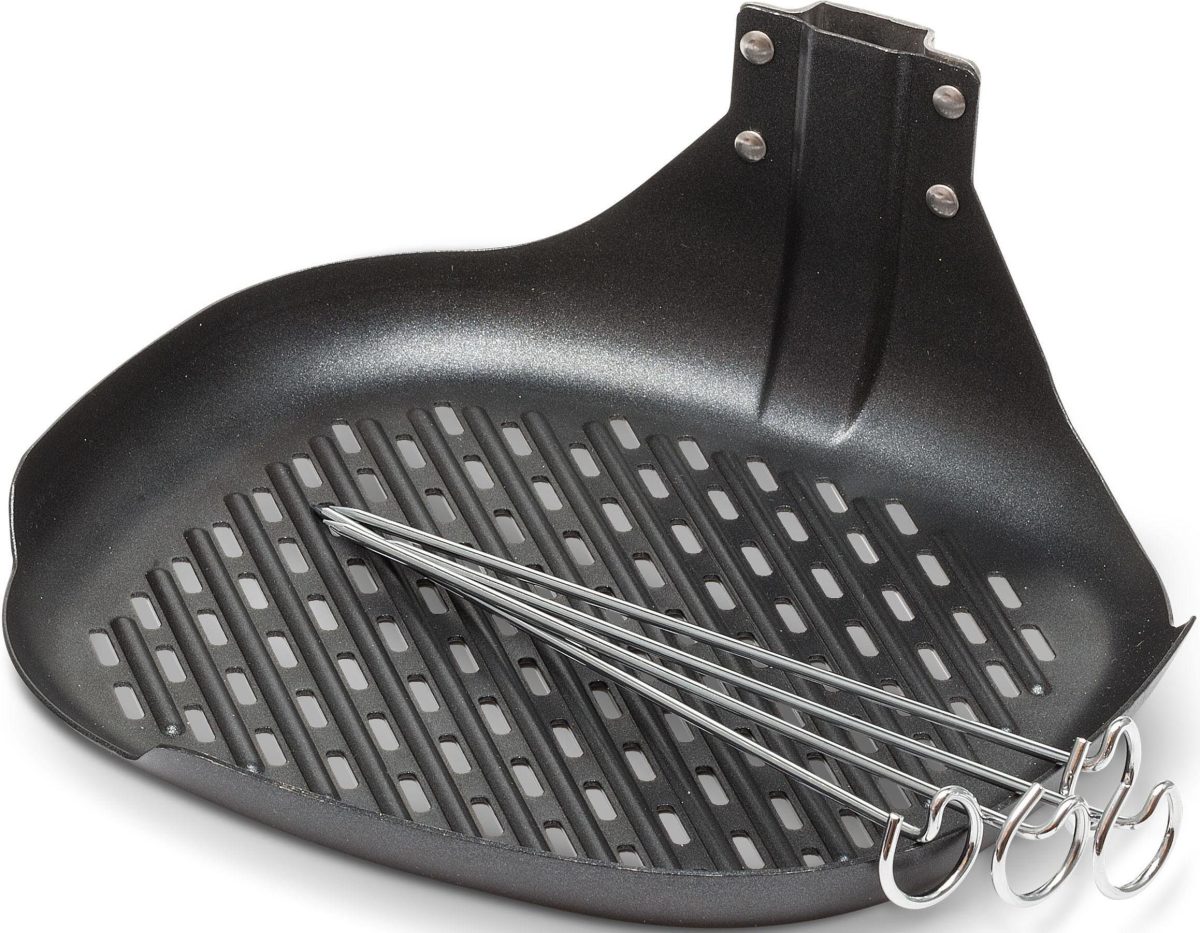 Philips Grillpan-inzet HD9941/00 Grill-kit met grillpan + spiezen; accessoires alleen voor Philips-airfryer Compact HD974x, HD964x, HD962x, HD972X