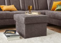 sit&more Hocker met bergruimte MELISSA met bergruimte, klassiek design, optioneel in de bijzonder simpel met water te reinigen "soft clean" bekleding