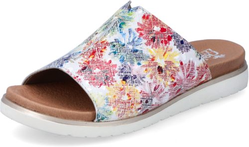 Rieker Slippers met veelkleurige bloemenprint