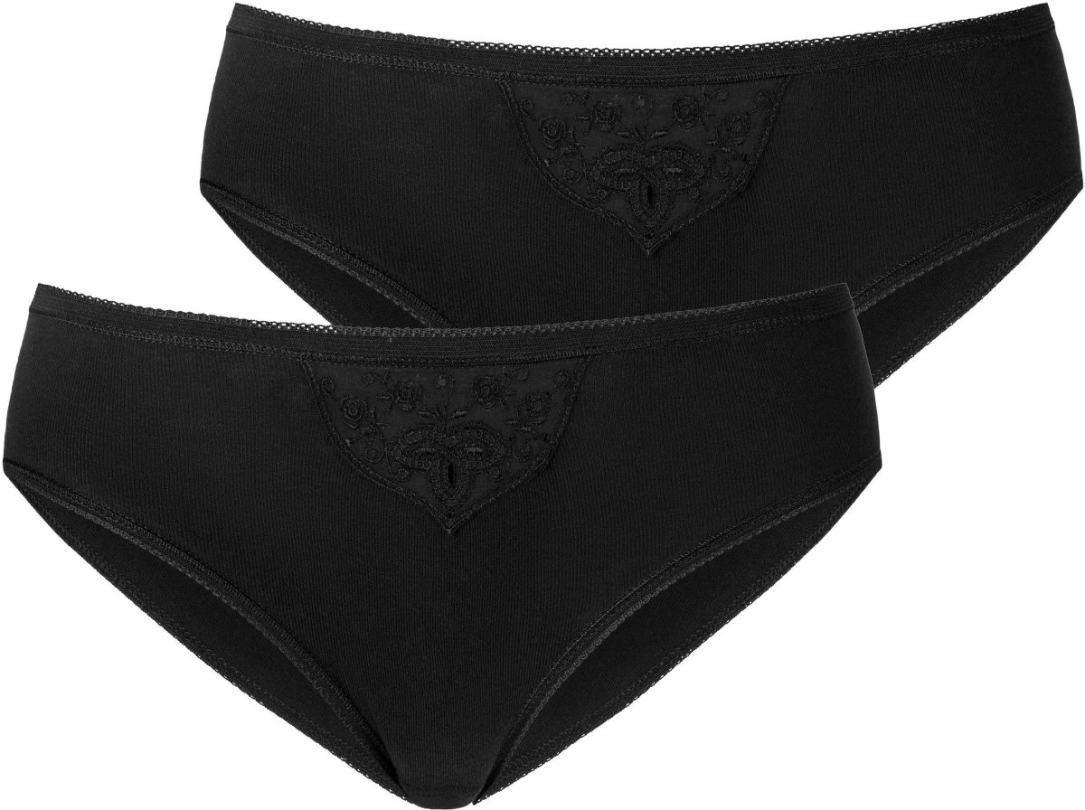 Schiesser Jazz-hipsters Cotton Essentials met fijne garnering (set, 2 stuks, Set van 2)