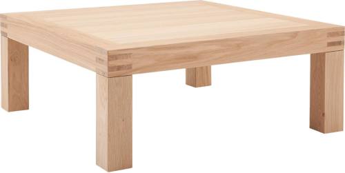 Goossens Salontafel Clear vierkant, hout eiken blank, stijlvol landelijk, 100 x 40 x 100 cm