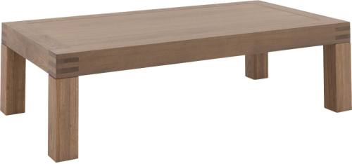 Goossens Salontafel Clear rechthoekig, hout eiken blank, stijlvol landelijk, 140 x 40 x 75 cm