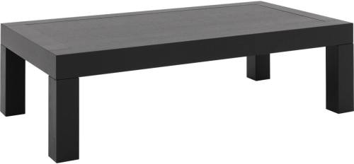 Goossens Salontafel Clear rechthoekig, hout eiken zwart, stijlvol landelijk, 140 x 40 x 75 cm