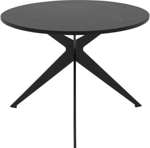 Goossens Excellent Salontafel Ferris rond, hout eiken zwart, elegant chic, 50 x 37 x 50 cm