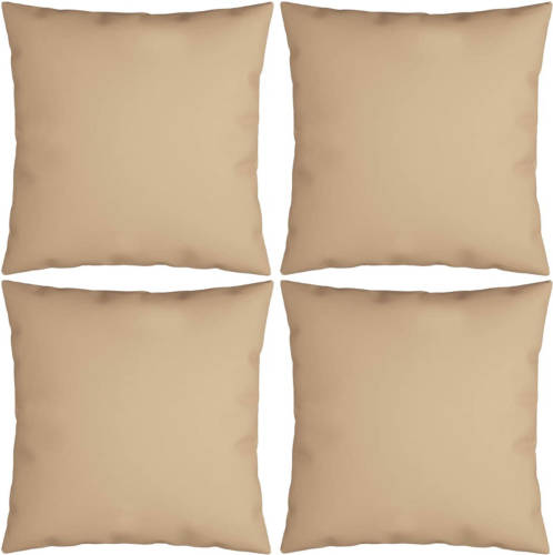 VidaXL Sierkussens 4 St 40x40 Cm Stof Beige