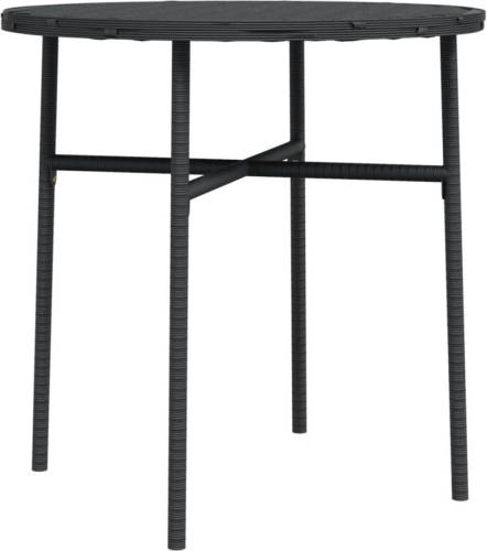 VidaXL Salontafel 45 cm poly rattan zwart