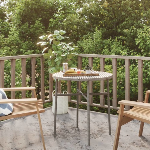VidaXL Salontafel 45 cm poly rattan grijs
