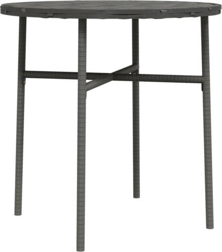 VidaXL Salontafel 45 cm poly rattan grijs
