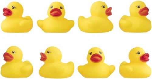 Johntoy badeendjes 8 stuks 5,5 cm geel