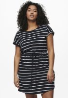 ONLY CARMAKOMA jurk CARAPRIL met all over print donkerblauw/wit