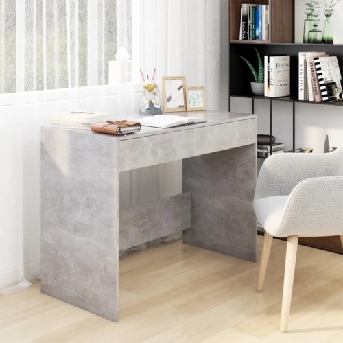 VidaXL Bureau 101x50x76,5 cm spaanplaat betongrijs