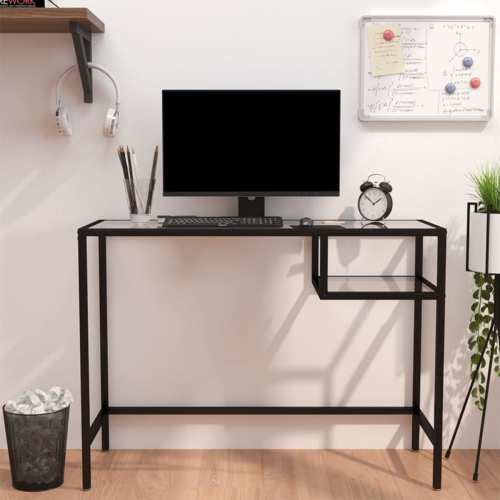 VidaXL Computerbureau 100x36x74 cm glas transparant