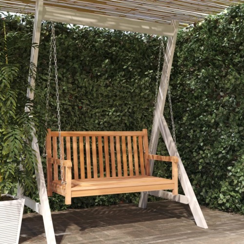 VidaXL Schommelbank 114x60x64 cm massief teakhout