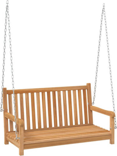 VidaXL Schommelbank 114x60x64 cm massief teakhout