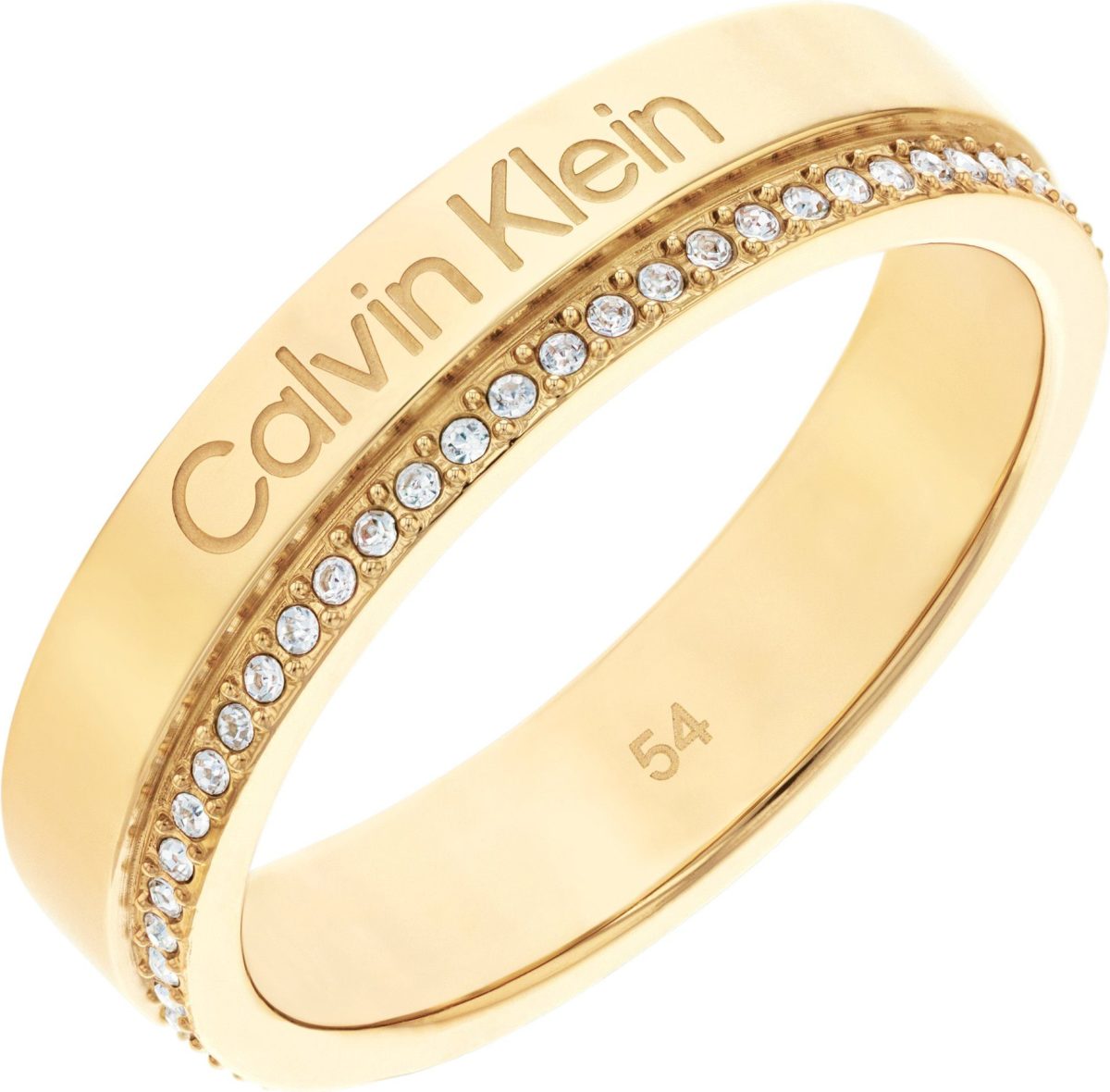 Calvin klein Ring Minimal Linear, 35000200B,C,D, 35000201B,C,D met glassteen