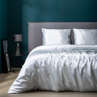 Fresh & Co Dekbedovertrek Silk Satin - Zilvergrijs Lits-jumeaux (240 x 220 cm + 2 kussenslopen)