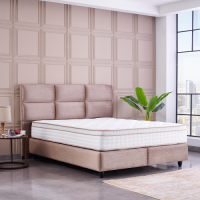 Dekbed Discounter Boxspring met Opbergbox - Mississippi 160 x 200 cm, Kleur: Taupe, Montage: Excl. Montage