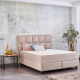 Dekbed Discounter Boxspring met Opbergbox - Miami -Taupe 140 x 200 cm, Montage: Incl. Montage