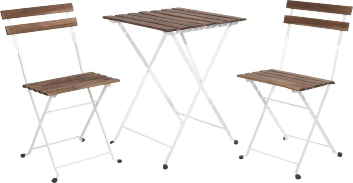 ProGarden 3-delige Bistroset matwit en bruin