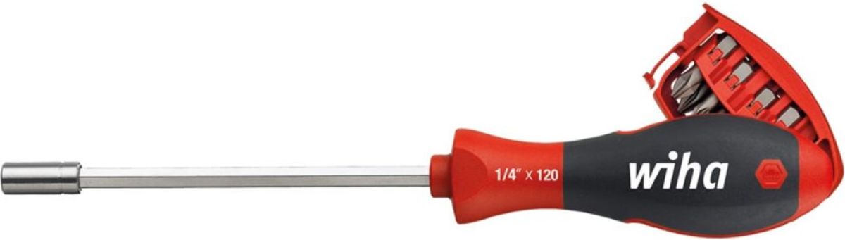 Wiha Schroevendraaier met bitmagazijn 1/4" SB 3809-01