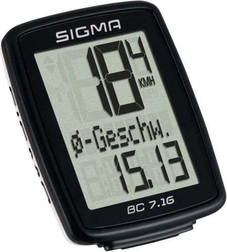 Sigma Fietscomputer BC 7.16 zwart 7160
