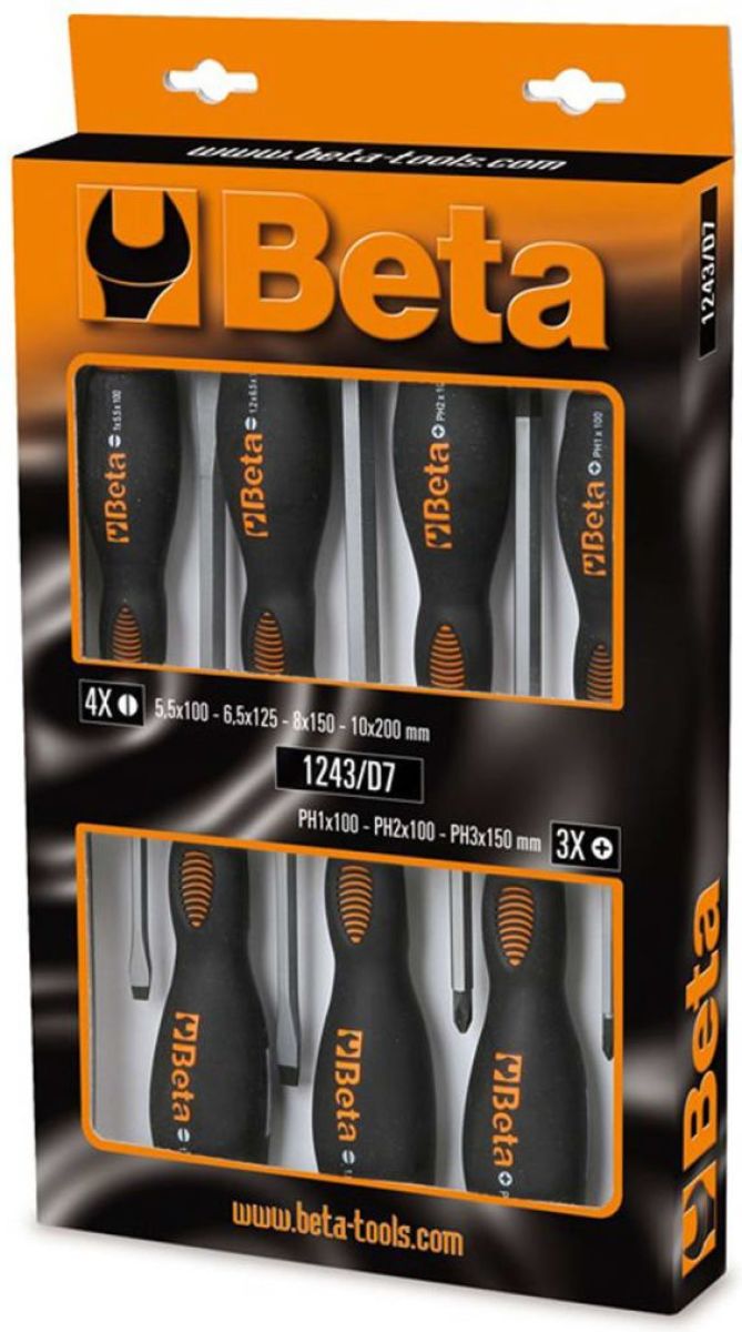 Beta Tools schroevendraaierset 1243/D7 staal 7-delig 012430017
