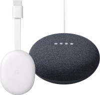 Google Chromecast 4K met Google TV + Google Nest Mini Zwart