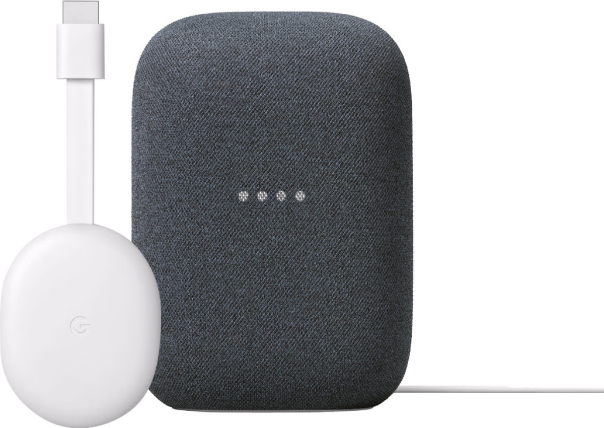 Google Chromecast 4K met Google TV + Google Nest Audio Charcoal