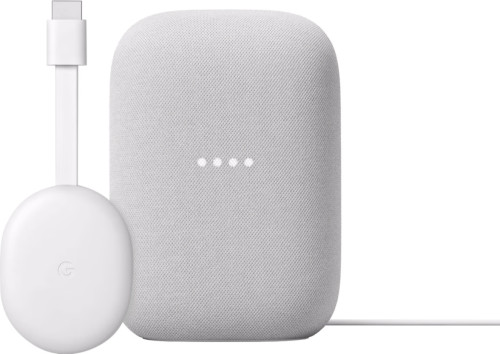 Google Chromecast 4K met Google TV + Google Nest Audio Charcoal