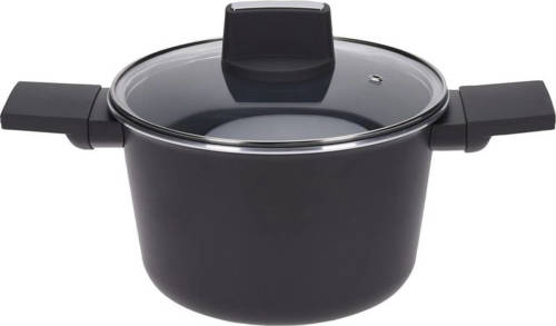 Excellent Houseware Braadpan - Kookpan Met Deksel - 20 Cm - Zwart