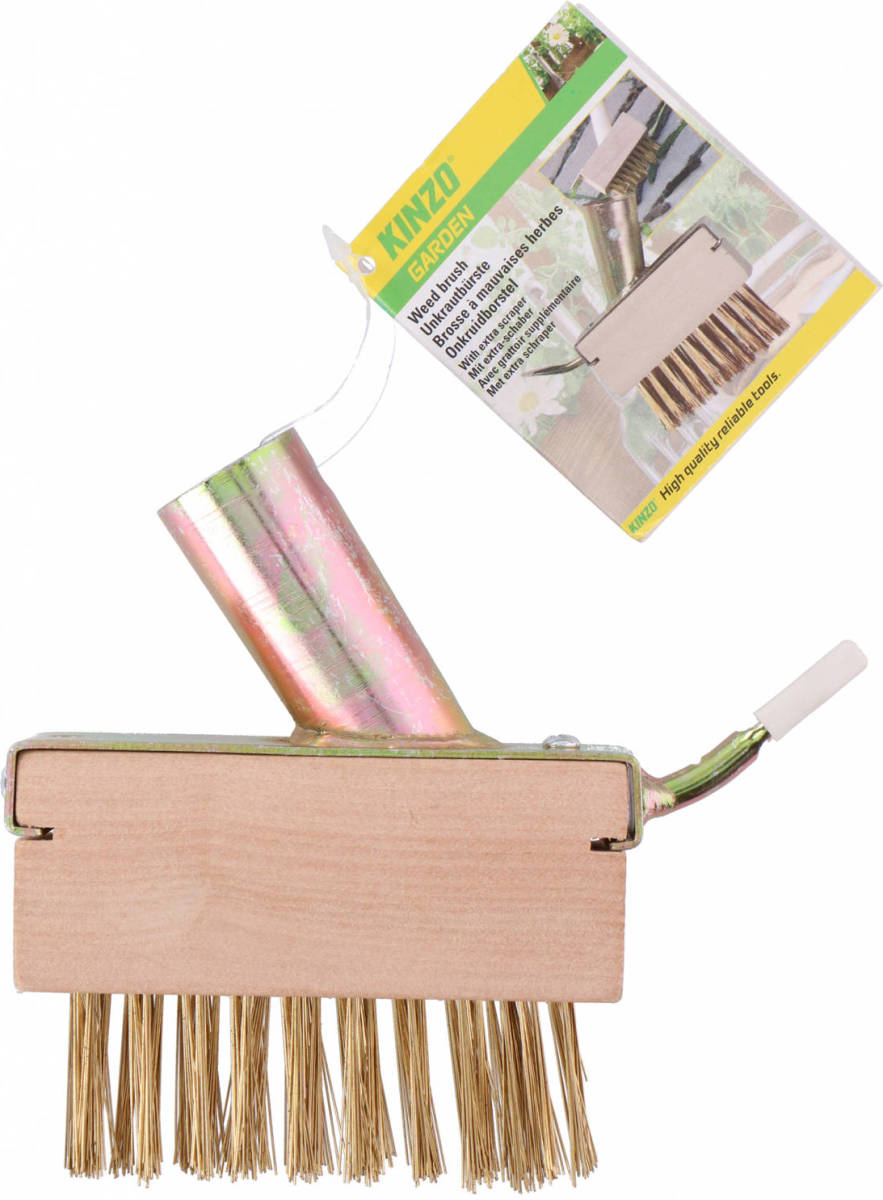 Kinzo Onkruidborstel Zonder Steel Met Extra Schraper 13x3,5x14 Cm