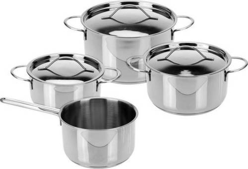 Excellent Houseware 7-delige Pannenset - Met Deksel - Rvs