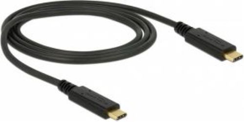 Delock 85531 1m USB C USB C Mannelijk Mannelijk Zwart USB-kabel