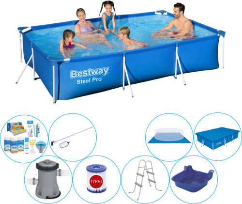 Bestway Steel Pro Rechthoekig 300x201x66 Cm - Zwembad Inclusief Accessoires