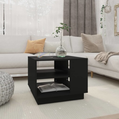VidaXL Salontafel 55x55x43 cm spaanplaat zwart