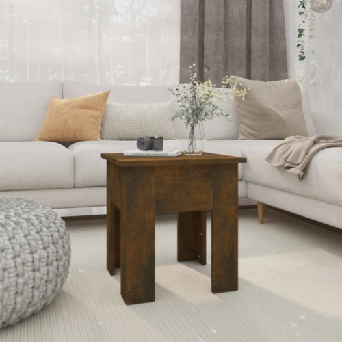 VidaXL Salontafel 40x40x42 cm spaanplaat gerookt eikenkleurig