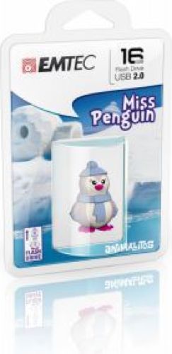 Emtec Miss Penguin 16 GB 16GB USB 2.0 Type-A Blauw, Paars, Wit USB flash drive