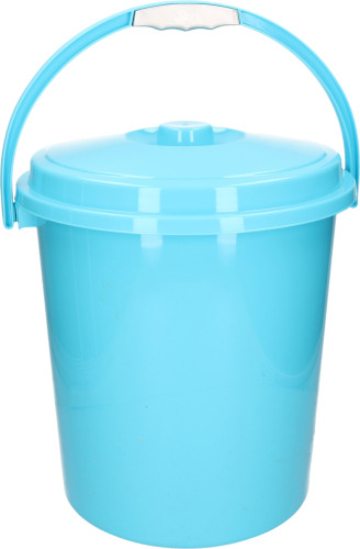 Forte Plastics Afsluitbare emmer met deksel 21 liter blauw