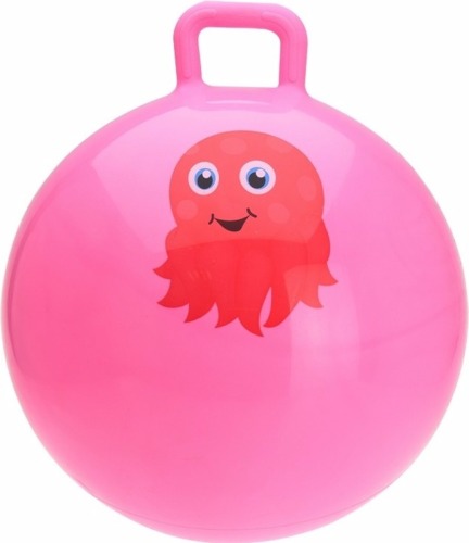 Merkloos Roze skippybal octopus 55 cm