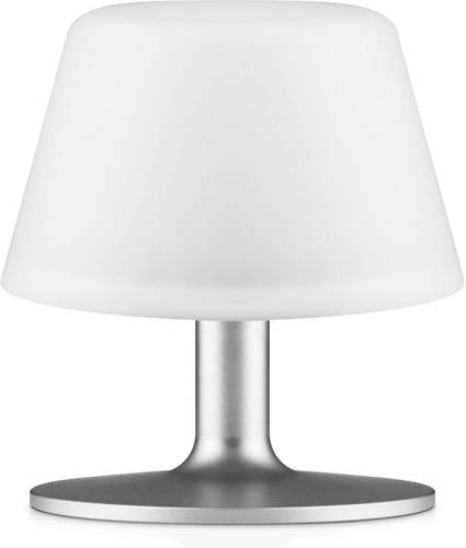 Eva Solo Tafellamp Sunlight Solar 14 Cm Aluminium Zilver/wit