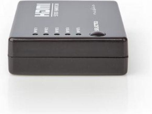 Nedis HDMI-schakelaar | 5 poorten | 5x HDMI-ingang | 1x HDMI-uitgang | 1080p | ABS | antraciet | doos