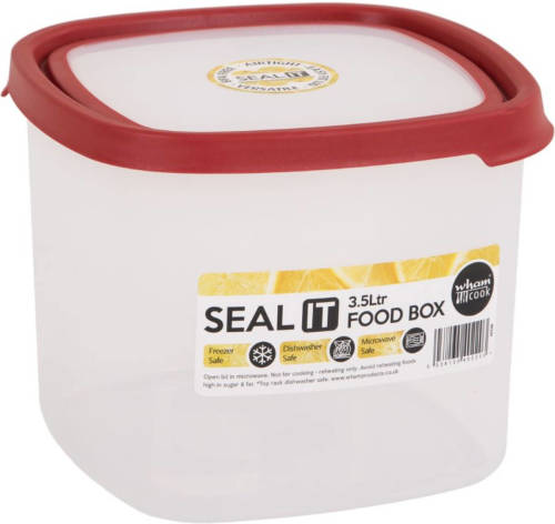 Wham Vershoudbak Seal It 3,5 Liter Polypropyleen Rood