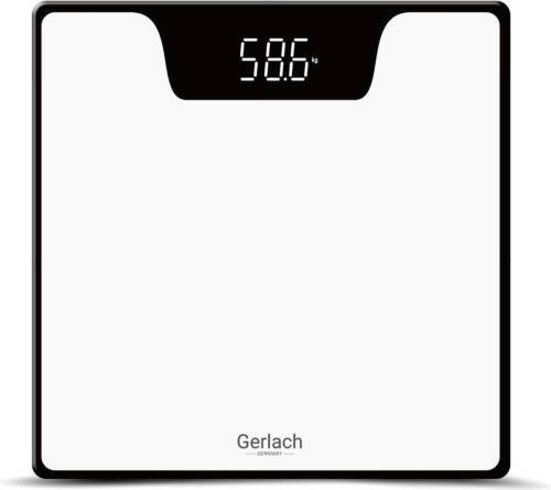 Gerlach - Weegschaal Glas Led Display / Draagvermogen 180 Kg - Wit