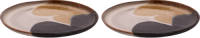Palmer Bord Aquarel 28 Cm Blauw Beige Stoneware 2 Stuk(s)