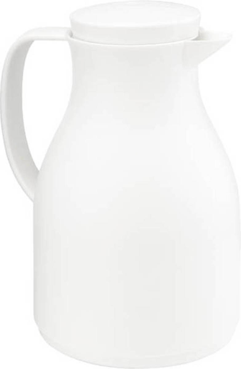 Haushalt Thermoskan Met Drukvergrendeling Wit - 1 Liter