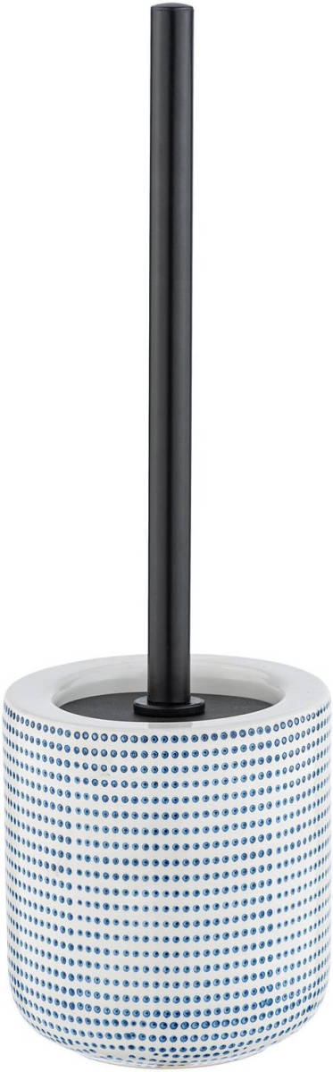 Wenko Toiletborstel En Houder Nole 39,5 Cm Keramiek Blauw/wit