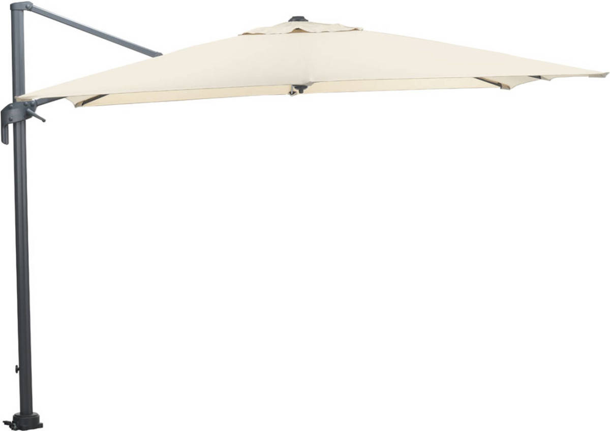 Garden Impressions Hawaii M Zweefparasol 270x270 Cm - Frame Donker Grijs - Doek Ecru