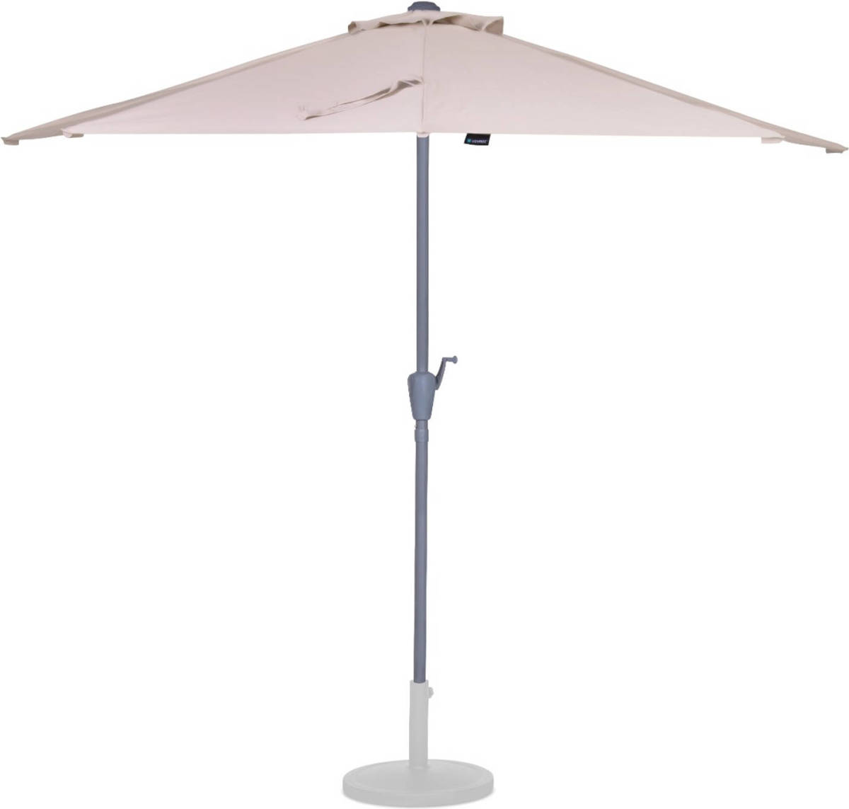 VONROC Parasol Magione - Balkon Parasol - Halfrond 270x135cm - Uv Werend - Beige